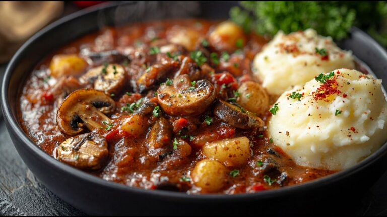 Cette astuce sublime transforme vos champignons en un goulash gourmand… sans viande !