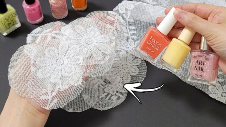 Transformez de la vieille dentelle avec du vernis à ongles… Découvrez l&rsquo;artisanat à