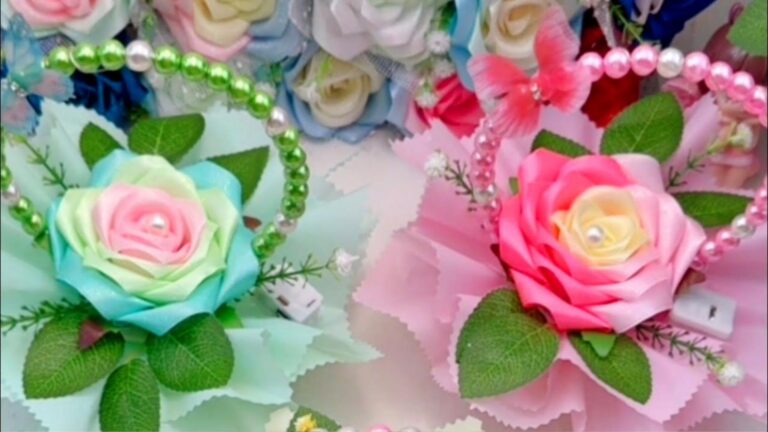Une astuce simple pour transformer vos rubans en magnifiques roses… Découvrez comment en