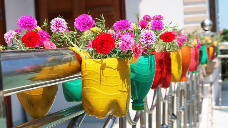 Une idée toute simple pour transformer des bouteilles en un jardin suspendu époustouflant…