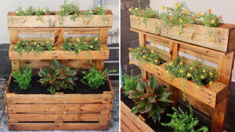 Une idée toute simple pour transformer des palettes en jardinières magnifiques… Découvrez