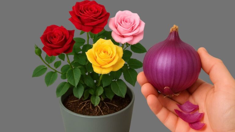 Transformez vos roses avec 1 oignon : une méthode simple pour des fleurs éblouissantes !