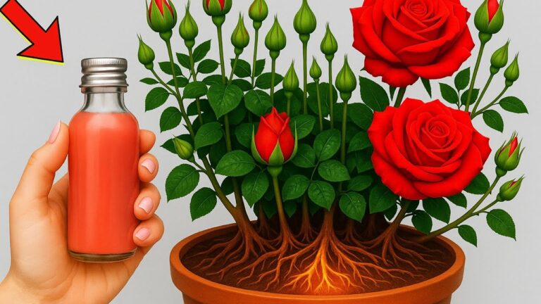 Faites fleurir vos roses en une nuit avec 1 bouteille magique !