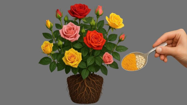 1 cuillère pour faire pousser des roses rapidement et les voir fleurir !