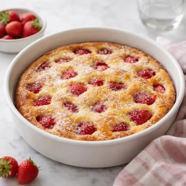 Clafoutis aux fraises sans pâte et crème légère à la vanille : notre recette facile