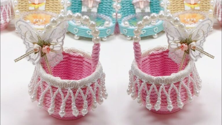 5 idées simples pour créer un joli panier à fleurs avec des gobelets recyclés