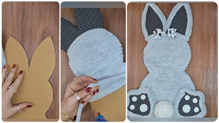 5 étapes faciles pour créer un adorable tapis lapin chez soi ! 🐰✨