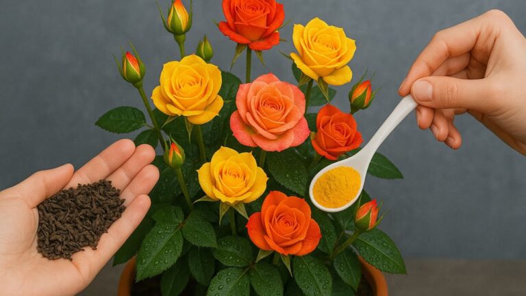 1 cuillère pour faire raciner votre rose en une nuit et fleurir toute l&rsquo;année !