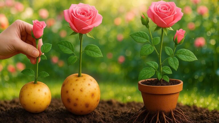 Faites pousser 100 racines blanches avec une rose dans une pomme de terre !