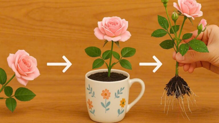 Obtenez 100 racines de rosiers en une nuit avec cette méthode infaillible ! 🌱