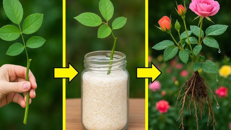 Faites pousser 1000 racines de roses avec cette astuce incroyable à l&rsquo;eau de riz !