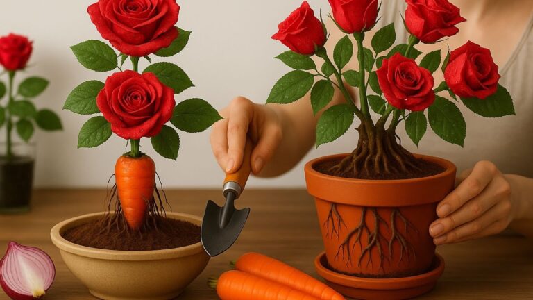 Faites pousser 999 racines en plantant une tige de rose dans une carotte !