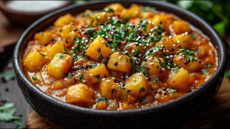 5 recettes de pommes de terre épicées en sauce tomate irrésistibles et vegan